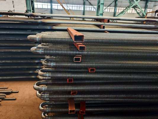 अनुकूलित बॉयलर सर्पिल फिन ट्यूब कार्बन स्टील उच्च आवृत्ति वेल्डिंग उच्च दक्षता