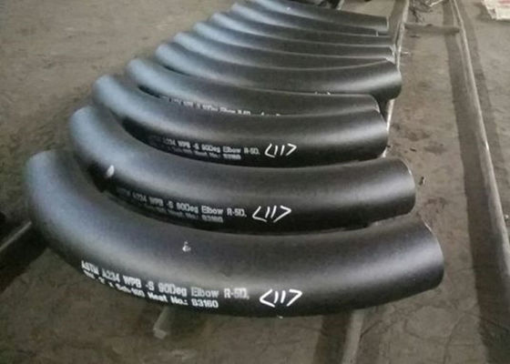 8 &quot;SCH80 एल्बो स्टील बॉयलर ट्यूब / एसएस 90 डिग्री एल्बो बीडब्ल्यू बी 16.9 ब्लैक पेंटिंग